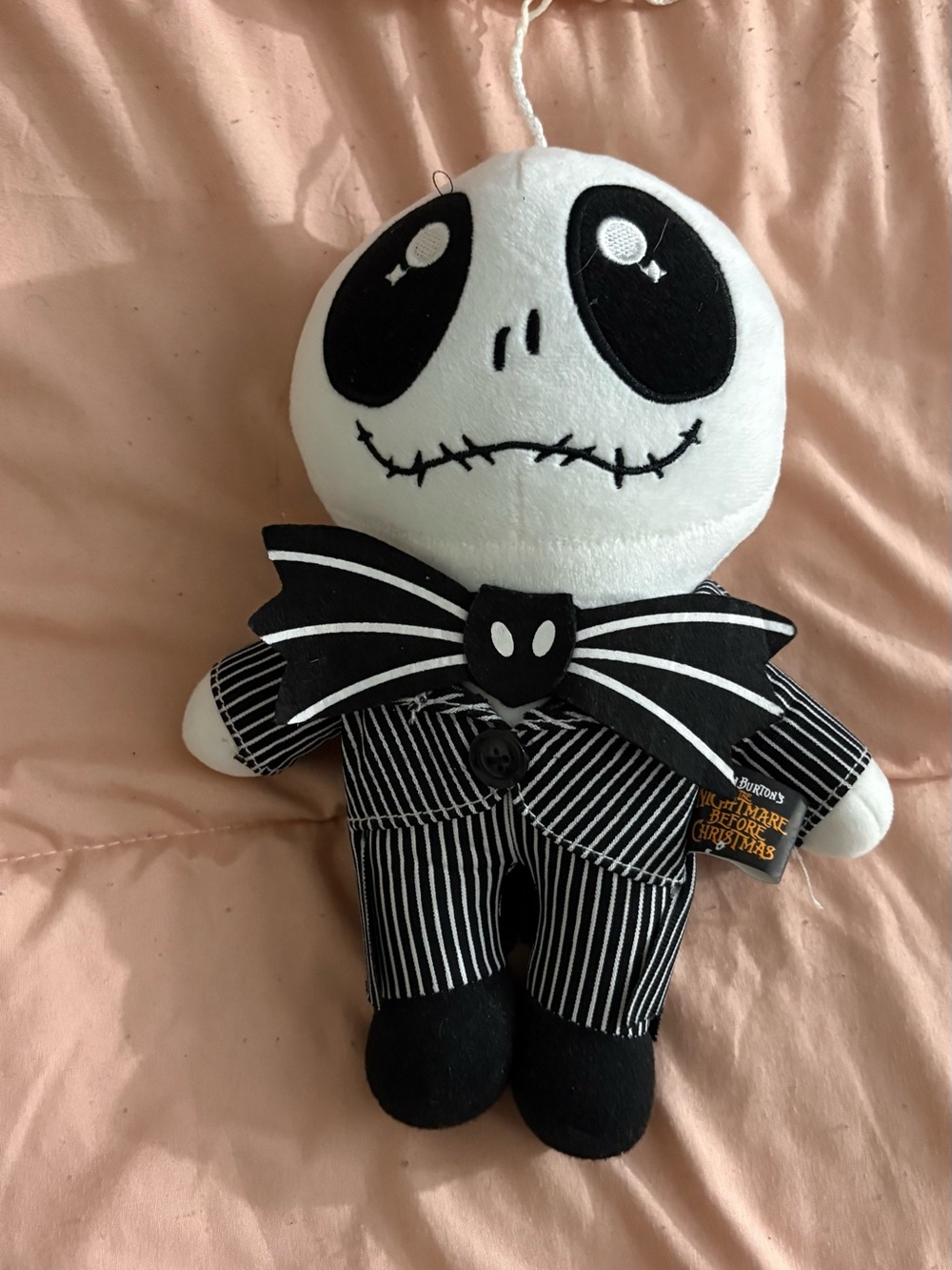 Nightmare-Themed Jack Skellington Plush Toy - Black & White